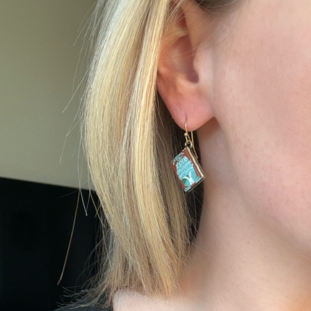 Mini Book Charm Earrings | Alice in Wonderland - Picture 2 of 5